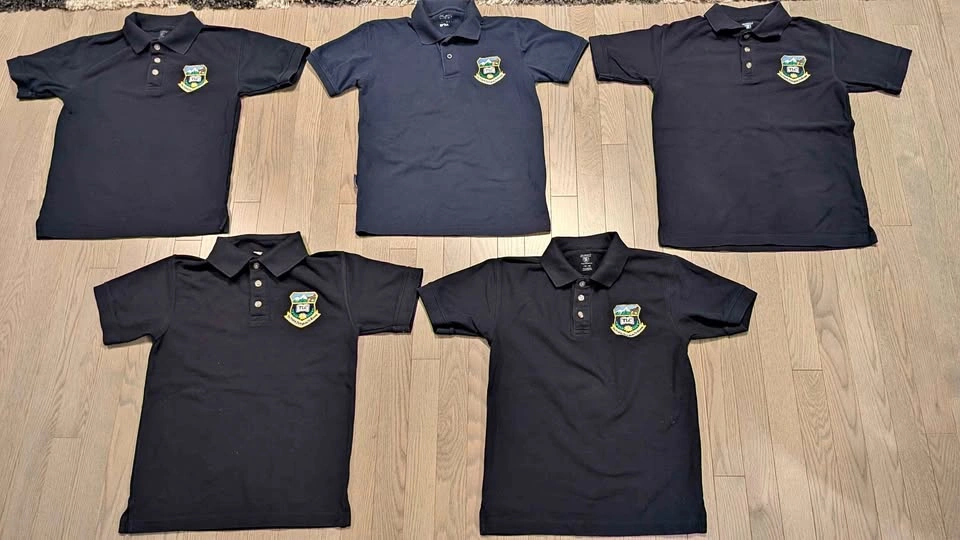 Lot of 5 TLC School Uniform Polo Shirts Y/M