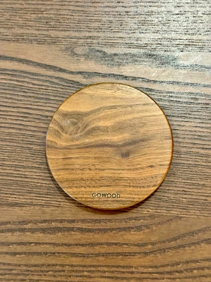 GOWOOD Wooden Qi Wireless Charger (15W) – Cable & Adapter Includ
