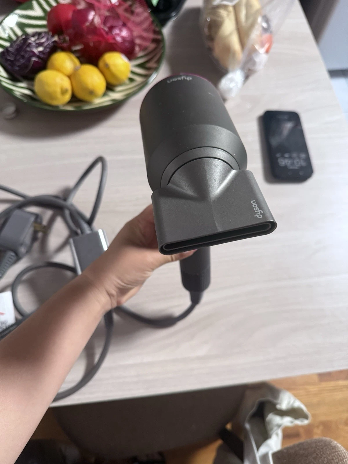 Dyson Electric Hair Dryer Gray Pink Standard Unisex Plastic - photo 4