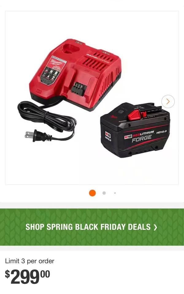 Milwaukee M18 Starter Kit w/ 12.0Ah Battery & Charger - photo 3