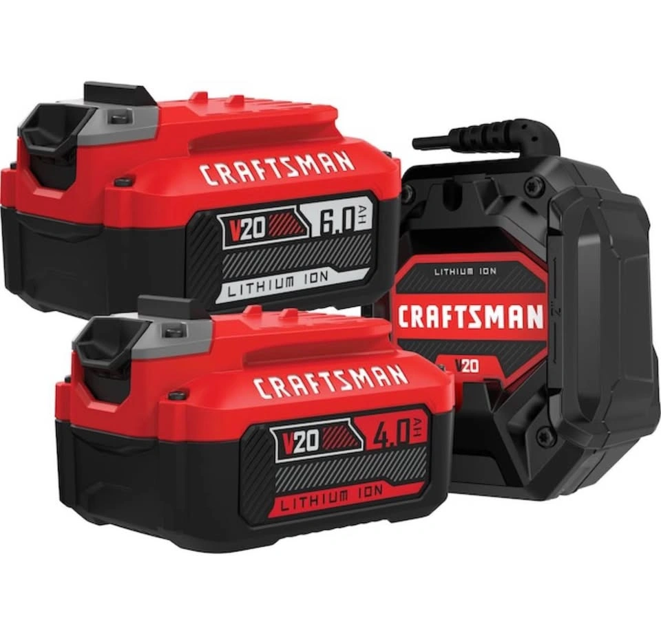Craftsman 2-Pack Lithium-ion Battery & Charger (4Ah, 6Ah) - photo 3