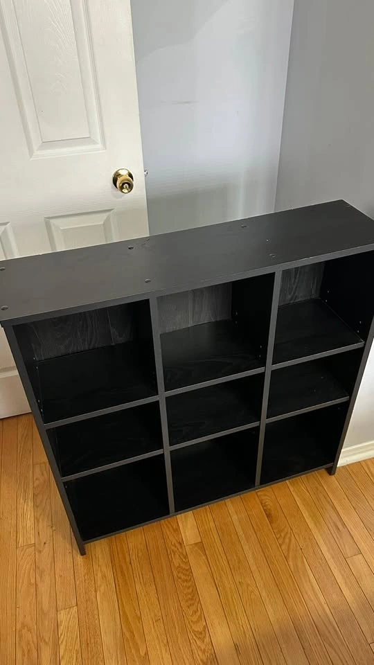 9-Cube Storage Organizer / Bookshelf - Black - photo 2