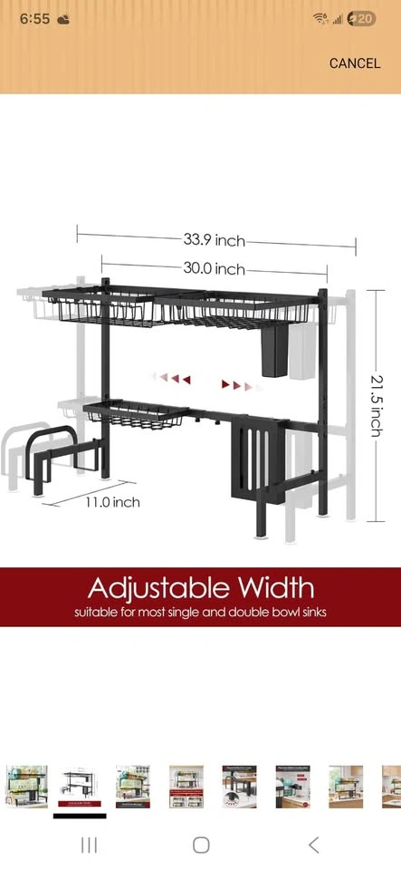 Over Sink Dish Drainer Drying Rack - photo 3
