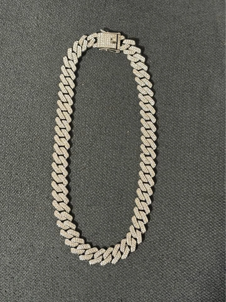 Iced Out Cuban Link Chain Necklace 18 Inch for Man - photo 2