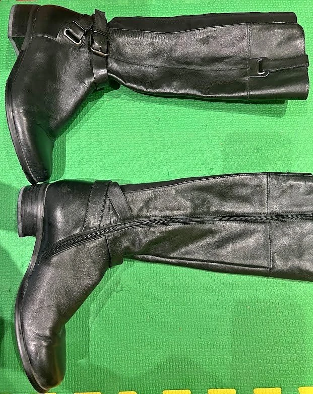 New Women's Leather Knee-Length Boots - Size 7