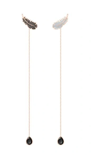 Beautiful Swarovski Rose Gold long earrings - photo 2