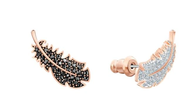 Beautiful Swarovski Rose Gold long earrings - photo 3