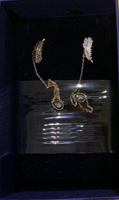 Beautiful Swarovski Rose Gold long earrings - photo 5