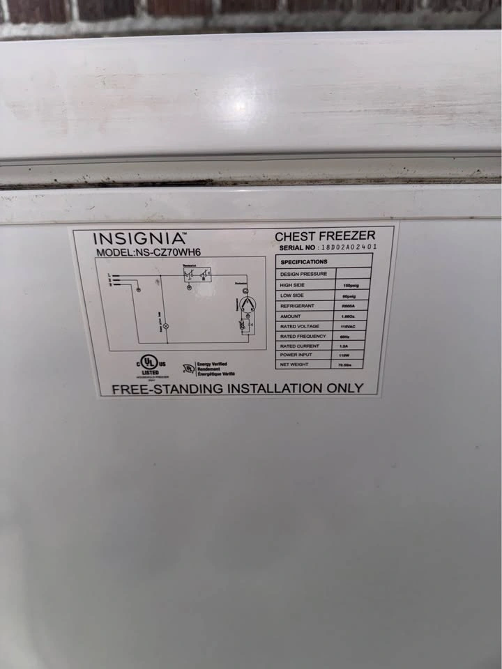 Insignia Chest Freezer 7cu - photo 2