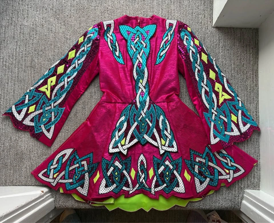 🍀 Irish Dance Solo Dress – Vibrant Celtic Knot Design - photo 2