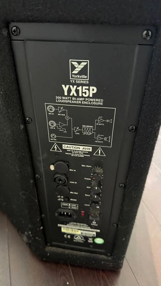 Yorkville YX15P 200W Powered PA Speakers + Stands - photo 5
