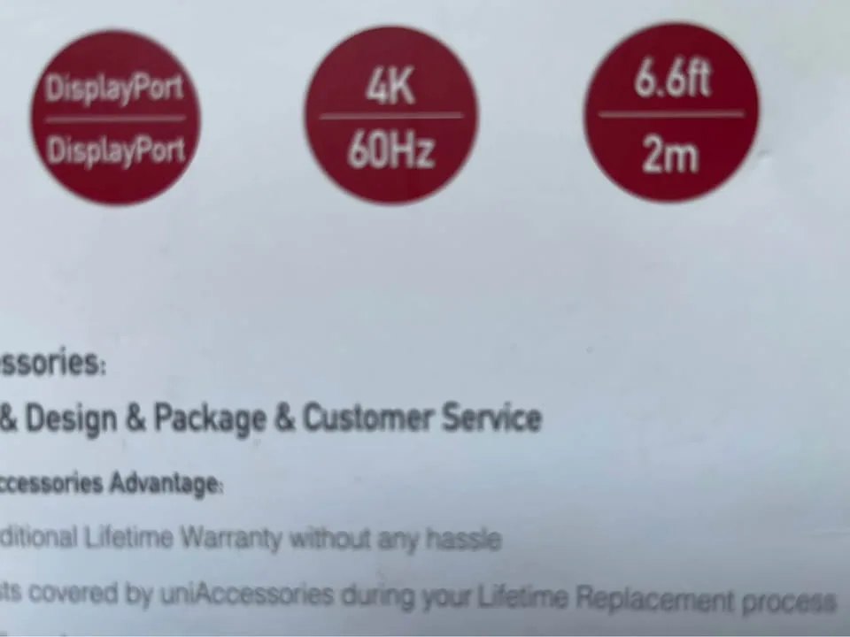 4K Display Port Cable 6.6 ft image indicator(3)