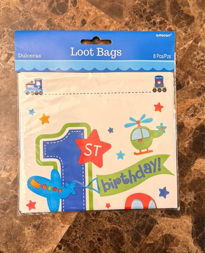 Blue 1st Birthday Transportation Theme Party Decoration Set - photo 2