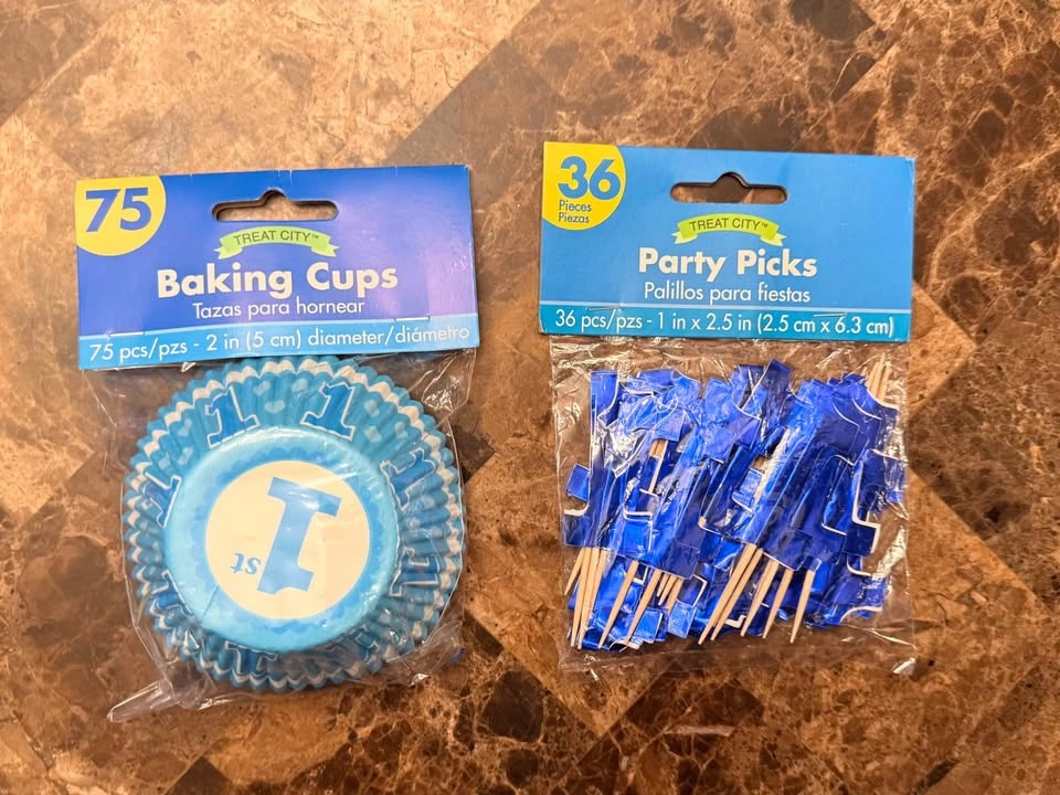 Blue 1st Birthday Transportation Theme Party Decoration Set - photo 4