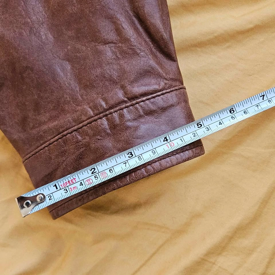 Men's Danier Brown Leather Jacket Size: L - photo 5