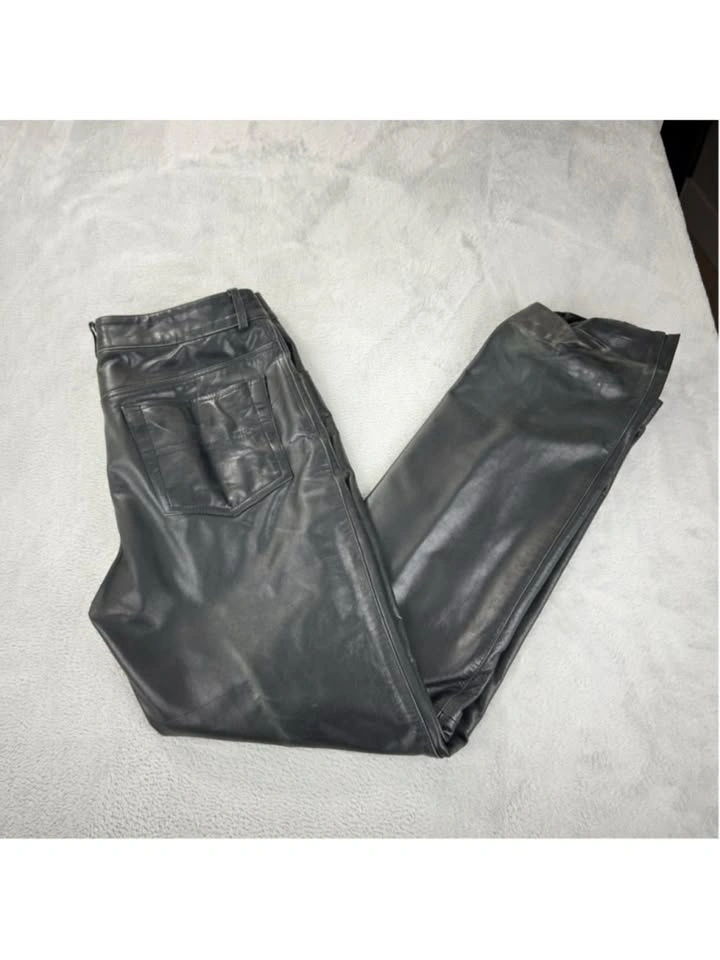 Rudsak Men's Black Leather Pants Sz 34x31