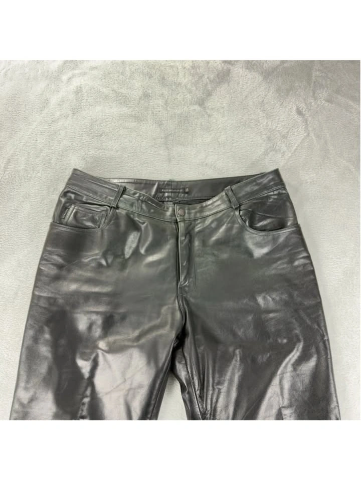 Rudsak Men's Black Leather Pants Sz 34x31 - photo 2