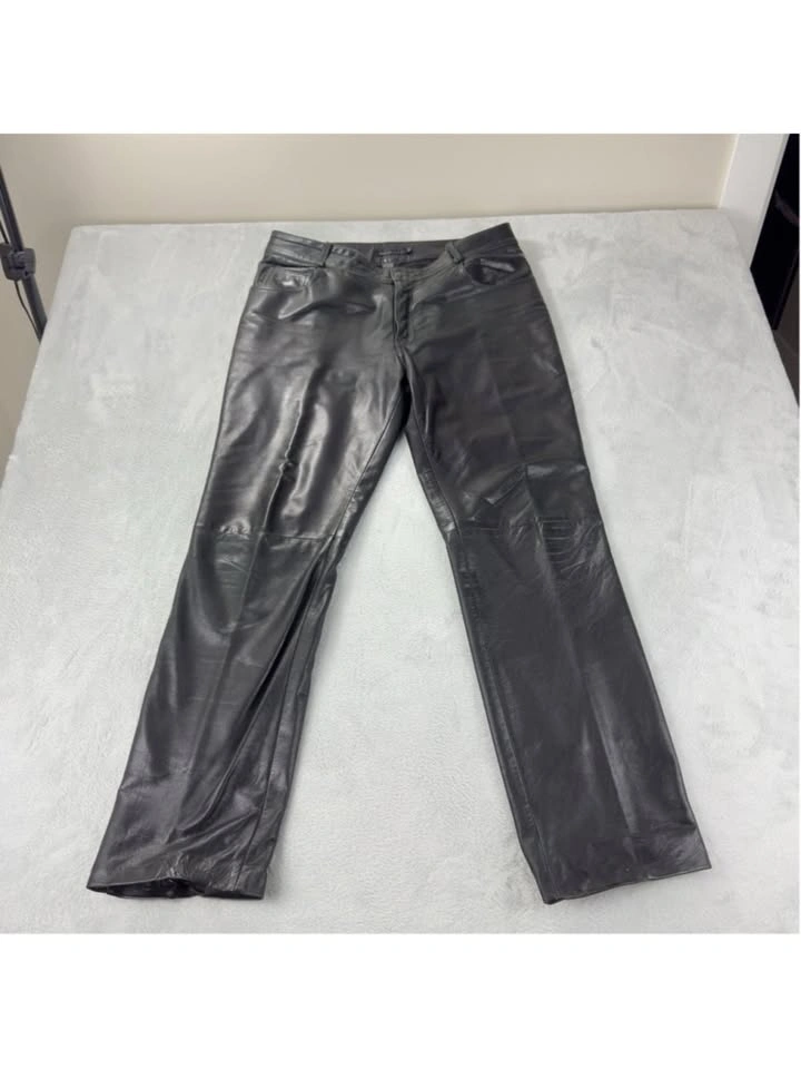 Rudsak Men's Black Leather Pants Sz 34x31 - photo 5
