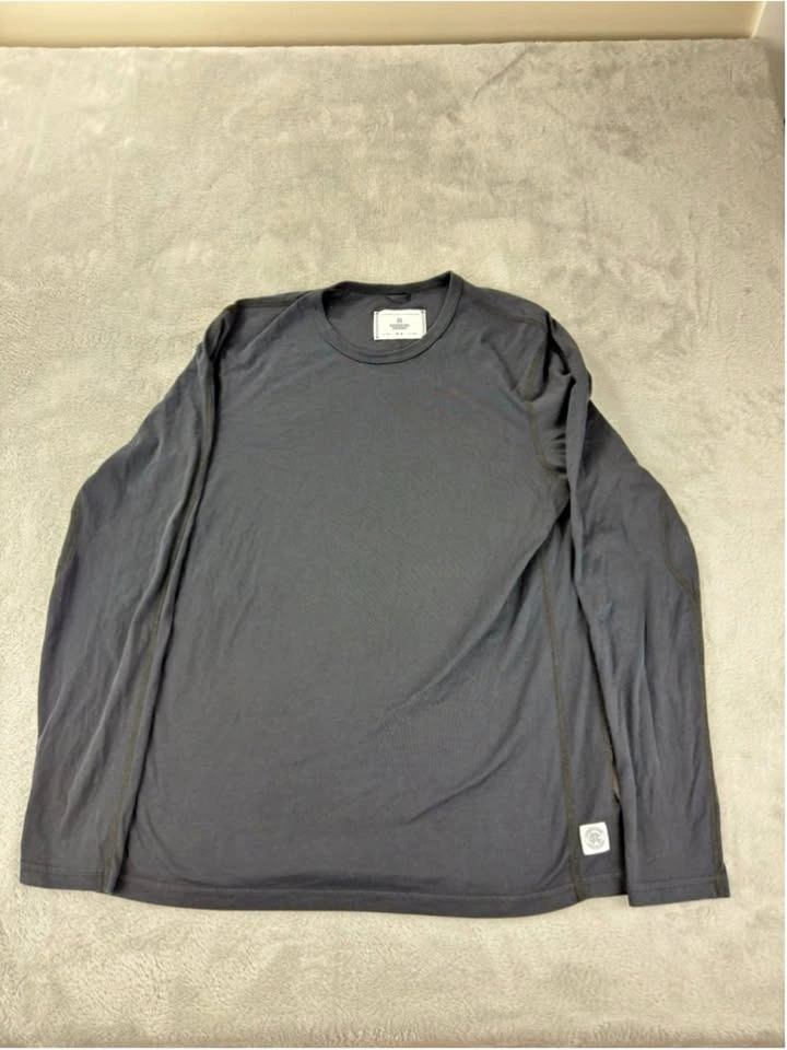 Reigning Champ Men's Medium Black Pima Cotton Long Sleeve
