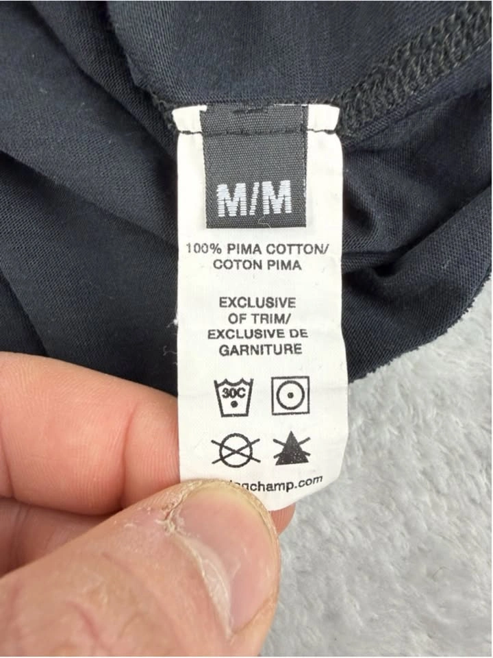 Reigning Champ Men's Medium Black Pima Cotton Long Sleeve - photo 4
