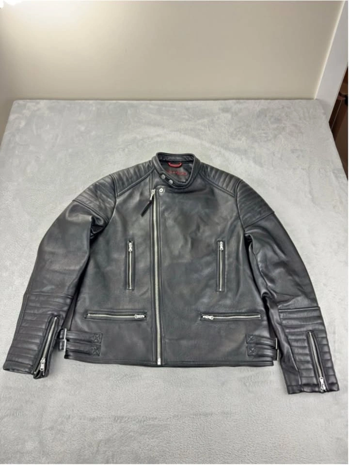 Robert Graham Men's Large Black Leather Jacket