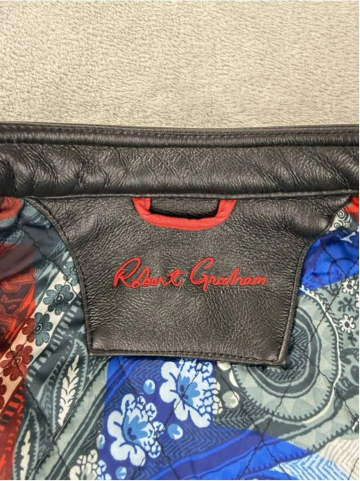 Robert Graham Men's Large Black Leather Jacket - photo 2