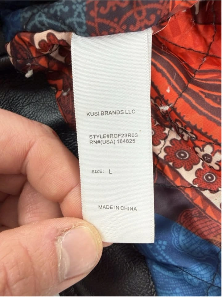 Robert Graham Men's Large Black Leather Jacket - photo 3