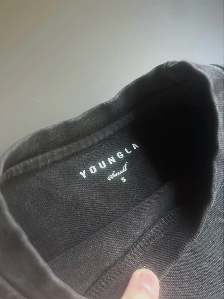 YoungLA Black Crewneck Tee, S - photo 2