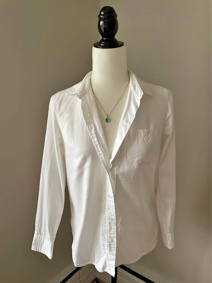 Old Navy Oxford Blouse - White, Petite