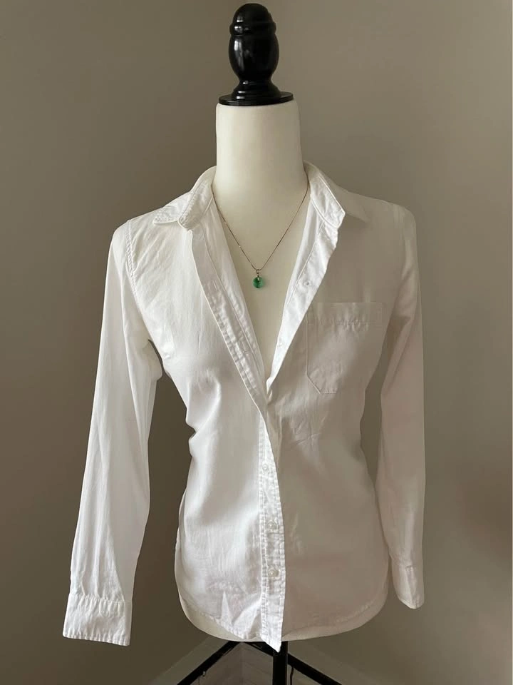 Old Navy Oxford Blouse - White, Petite - photo 2