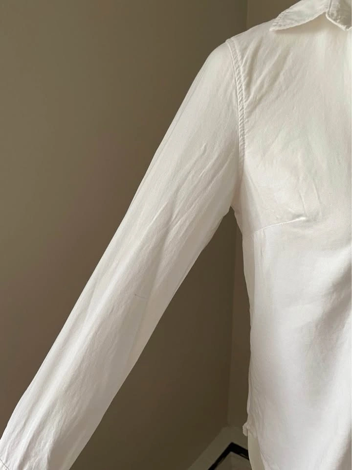 Old Navy Oxford Blouse - White, Petite - photo 4