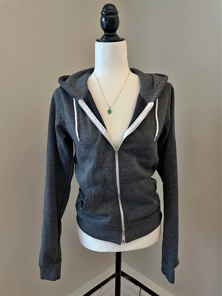 Grey String Hoodie