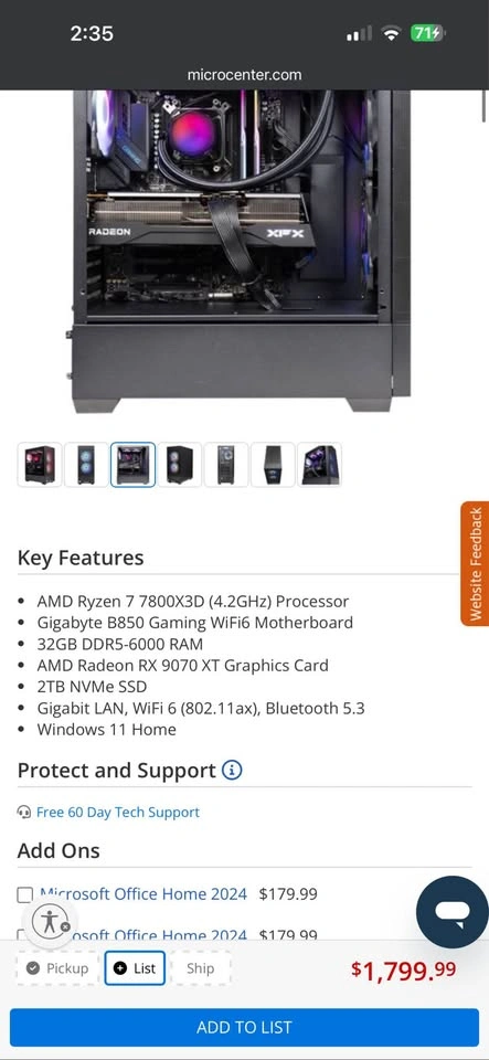 Gaming PC: 9070XT, 7800X3D, 48GB DDR5 RAM - photo 2