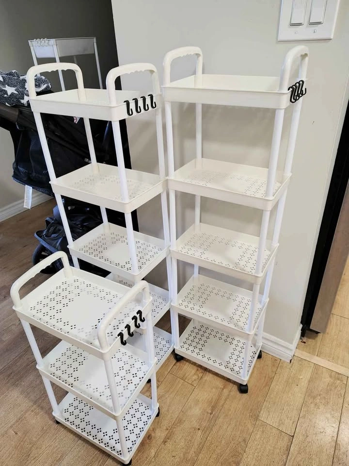 Brand new! 5 Layer black Plastic with wheels and 4 hangers - photo 3