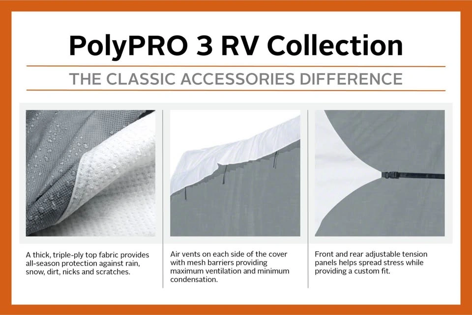 Classic Accessories PolyPro III Teardrop Trailer Cover (Up to 13 - photo 4