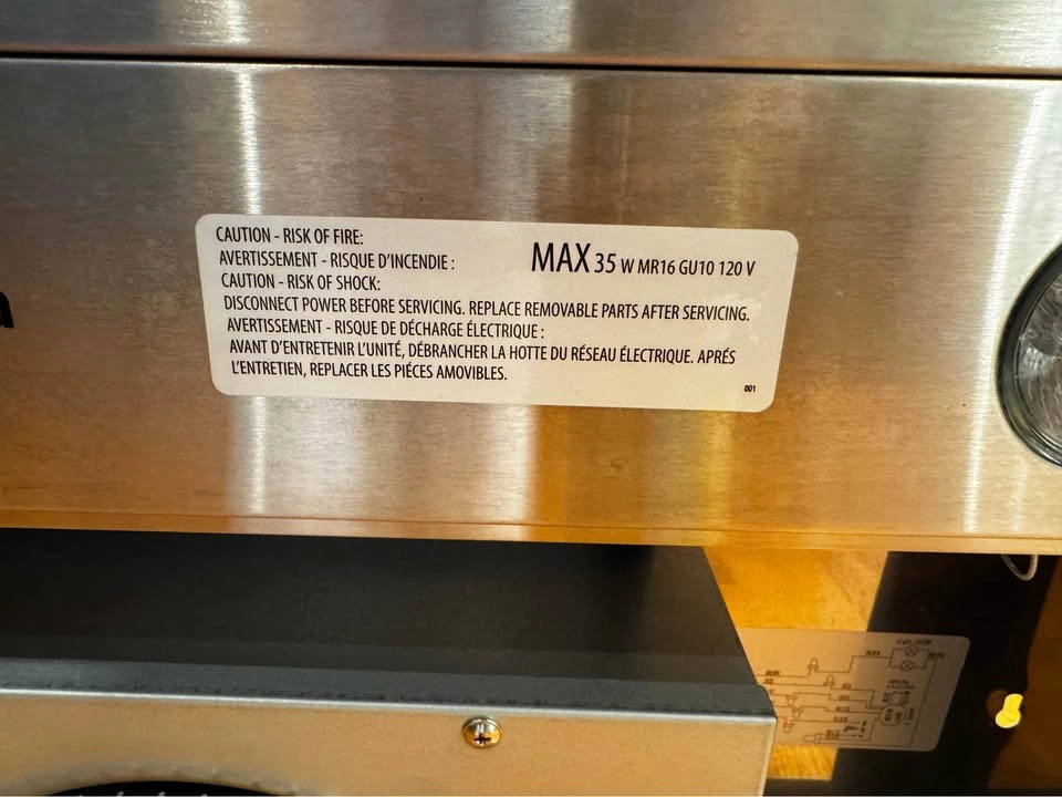 Ancona Stainless Steel Range Hood Insert – Like New - photo 5