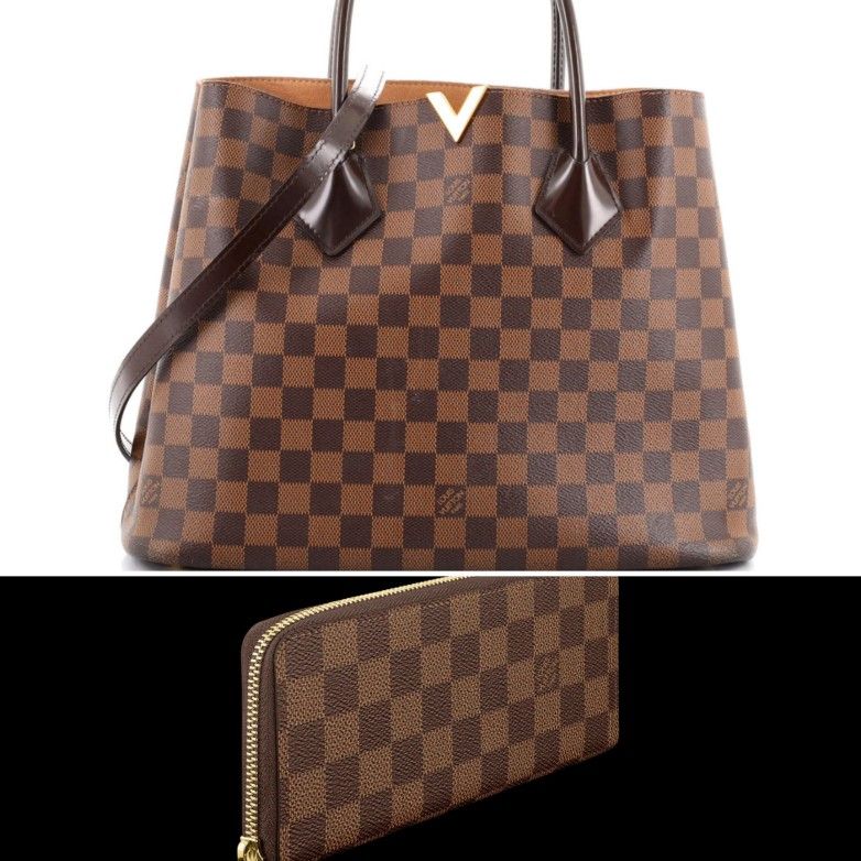 AUTHENTIC Louis Vuitton Damier Kensington Bag + Clemence Wallet