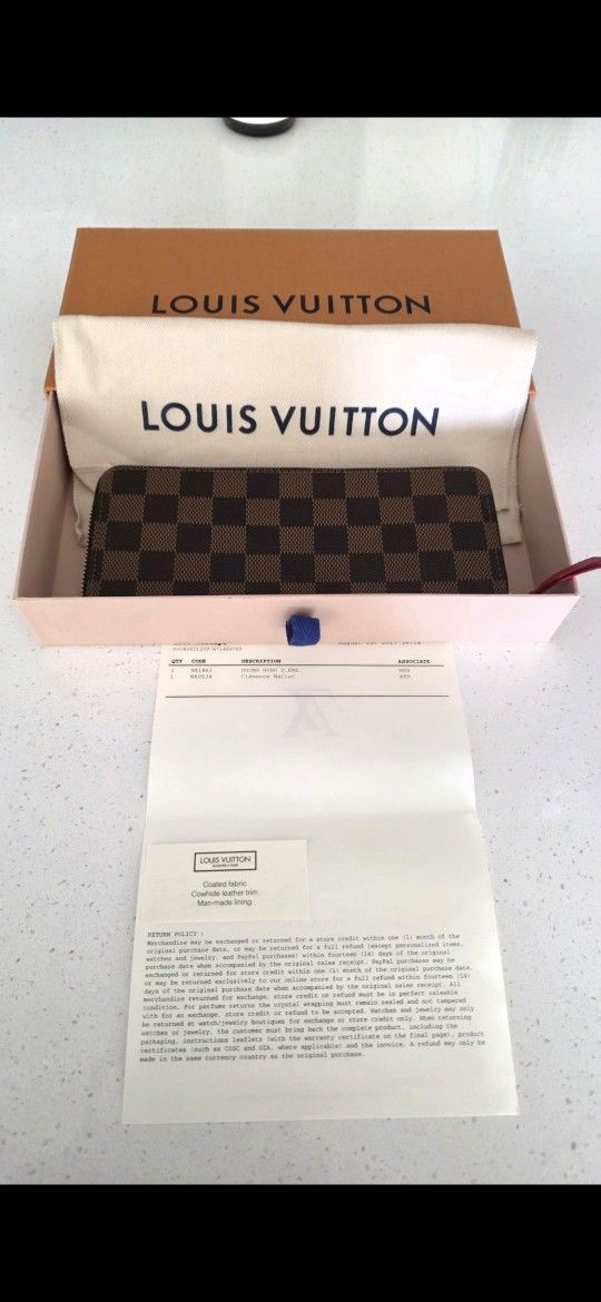 AUTHENTIC Louis Vuitton Damier Kensington Bag + Clemence Wallet - photo 5