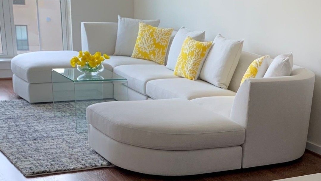 Room & Board Ivory Sectional - Pet/Family Friendly Stain Repelle