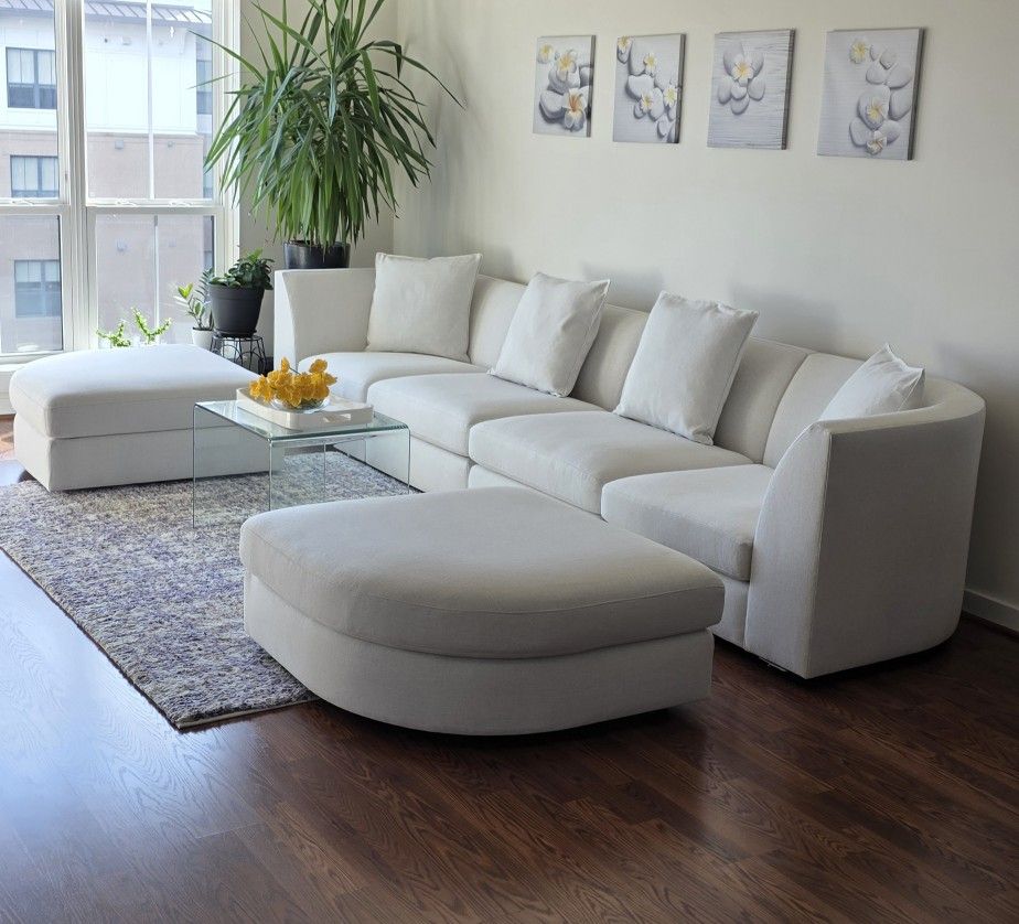Room & Board Ivory Sectional - Pet/Family Friendly Stain Repelle - photo 2