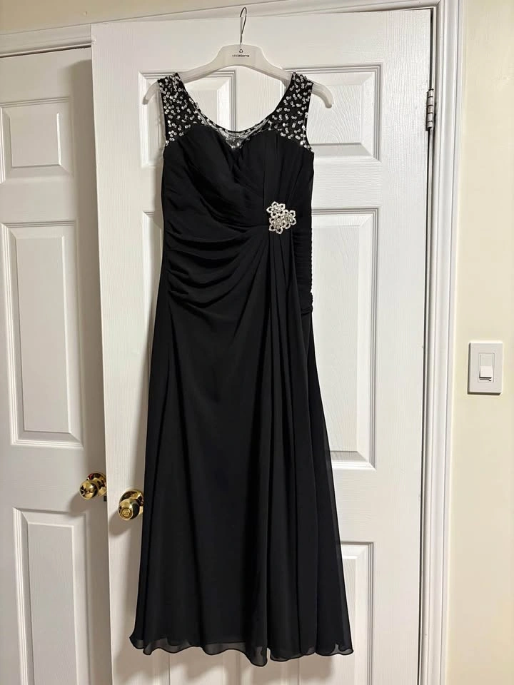 Black Beaded Formal Dress