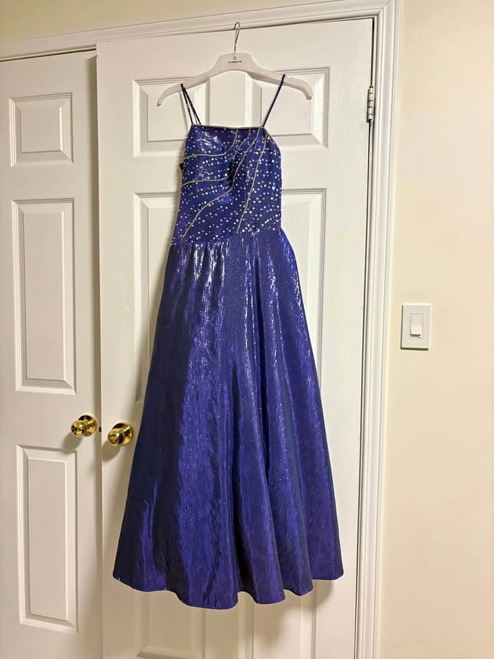 Shimmery Blue Sparkle Formal Gown