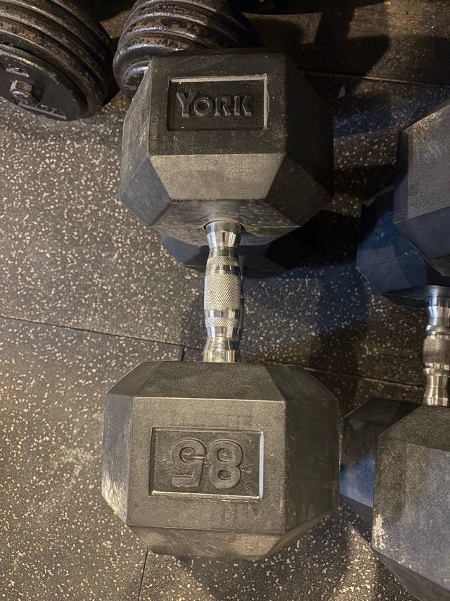 95lbs Dumbbells Rubber Hexbells - photo 3