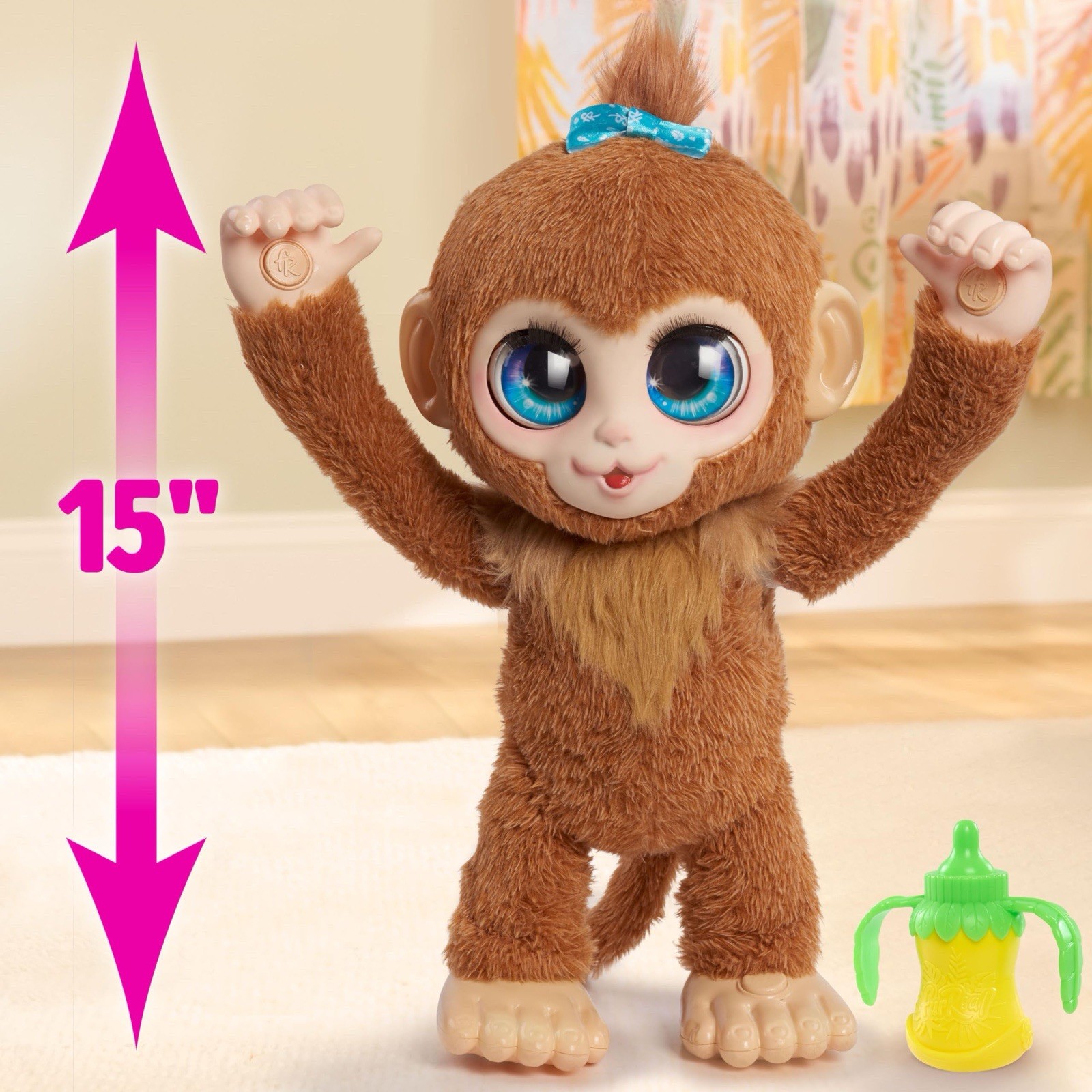 FurReal Peanut The Playful Monkey Interactive Toy Monkey 15" - photo 2