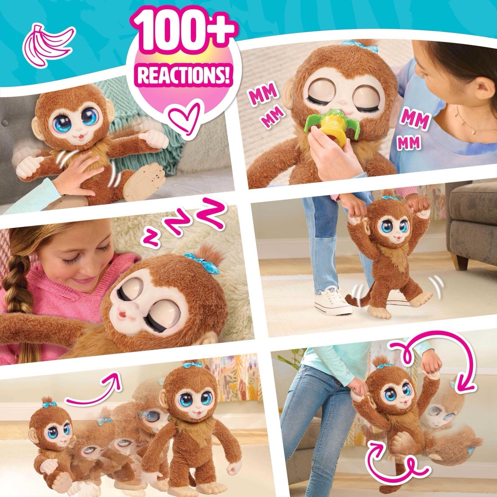 FurReal Peanut The Playful Monkey Interactive Toy Monkey 15" - photo 4
