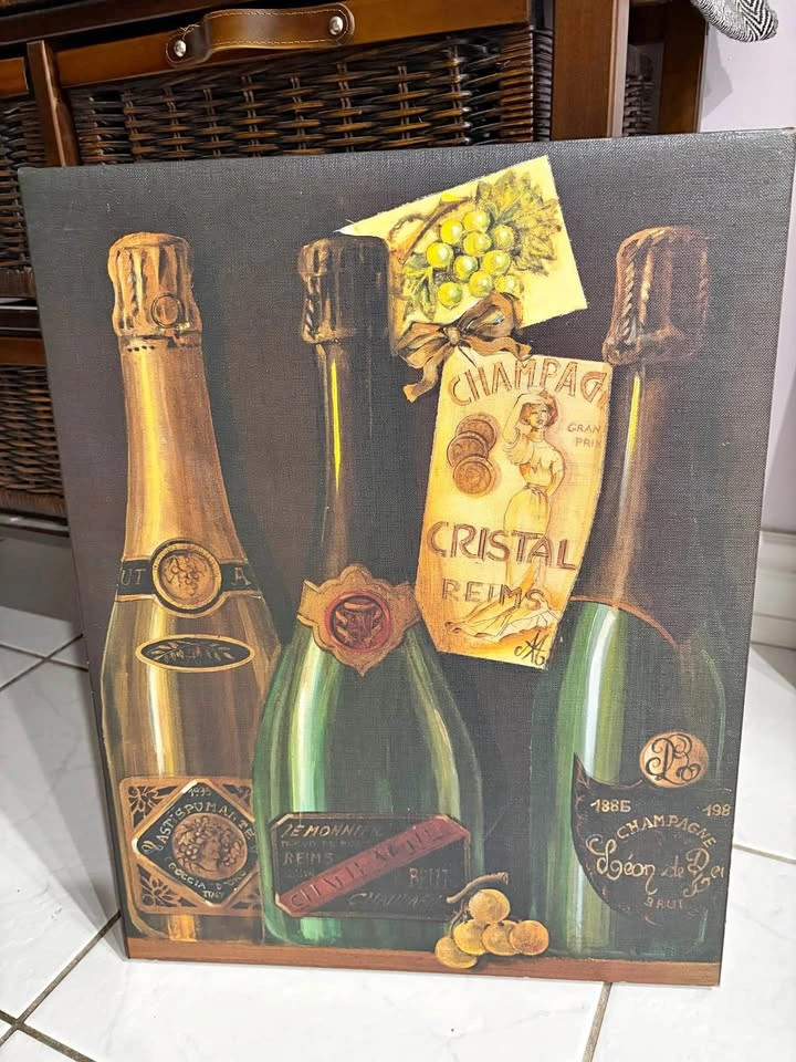 Champagne and Wine Canvas Painting for kitchen Wall