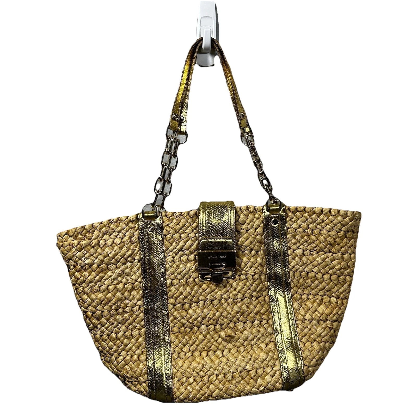 Michael Kors Large Woven Straw Tote Bag