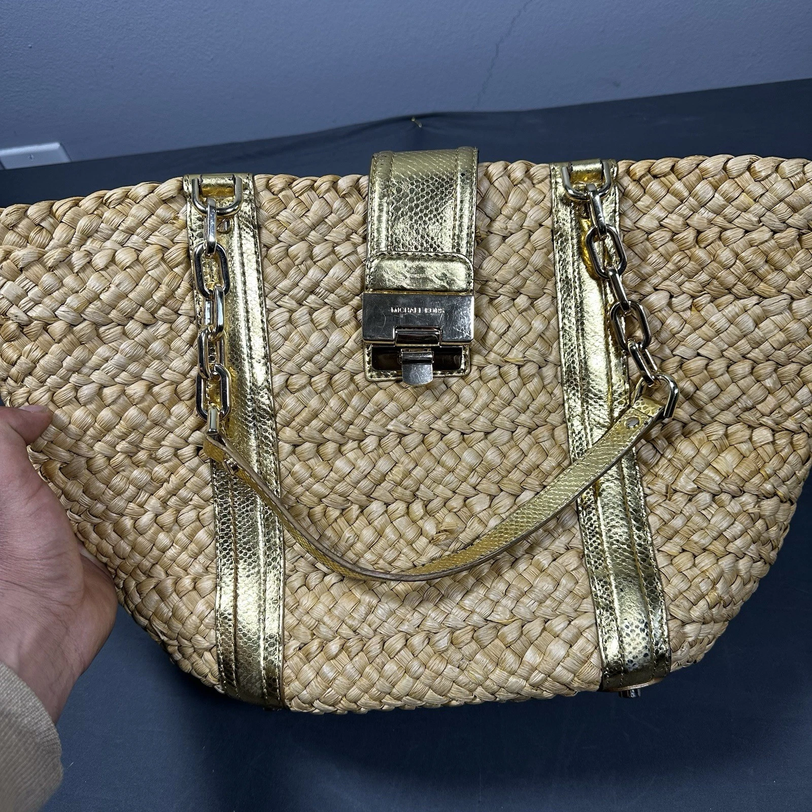Michael Kors Large Woven Straw Tote Bag - photo 4