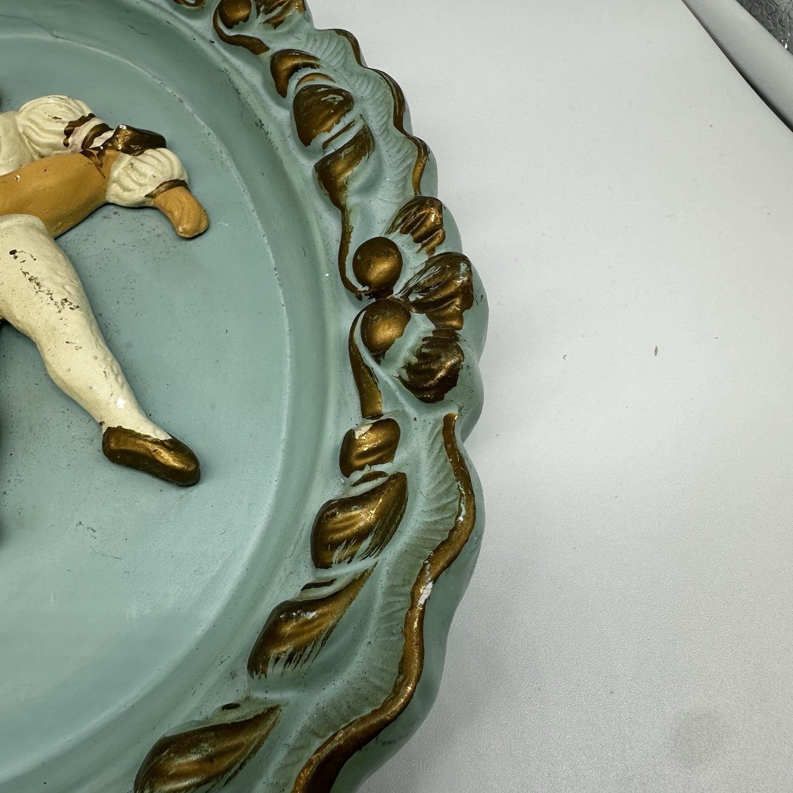 Vintage Decorative Wall Plate with Dancing Couple Relief - photo 3