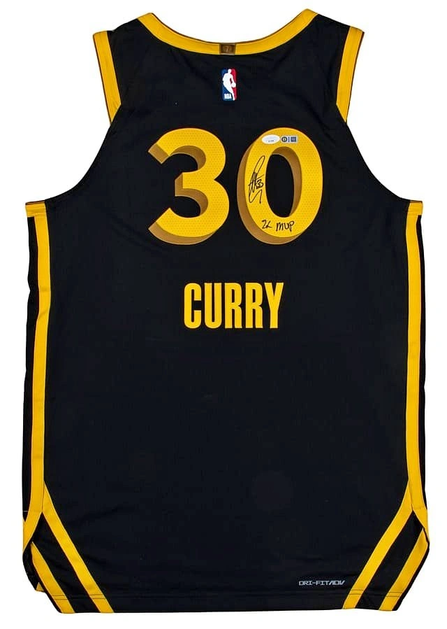 Stephen Curry Signed "2x MVP" Warriors City Jersey